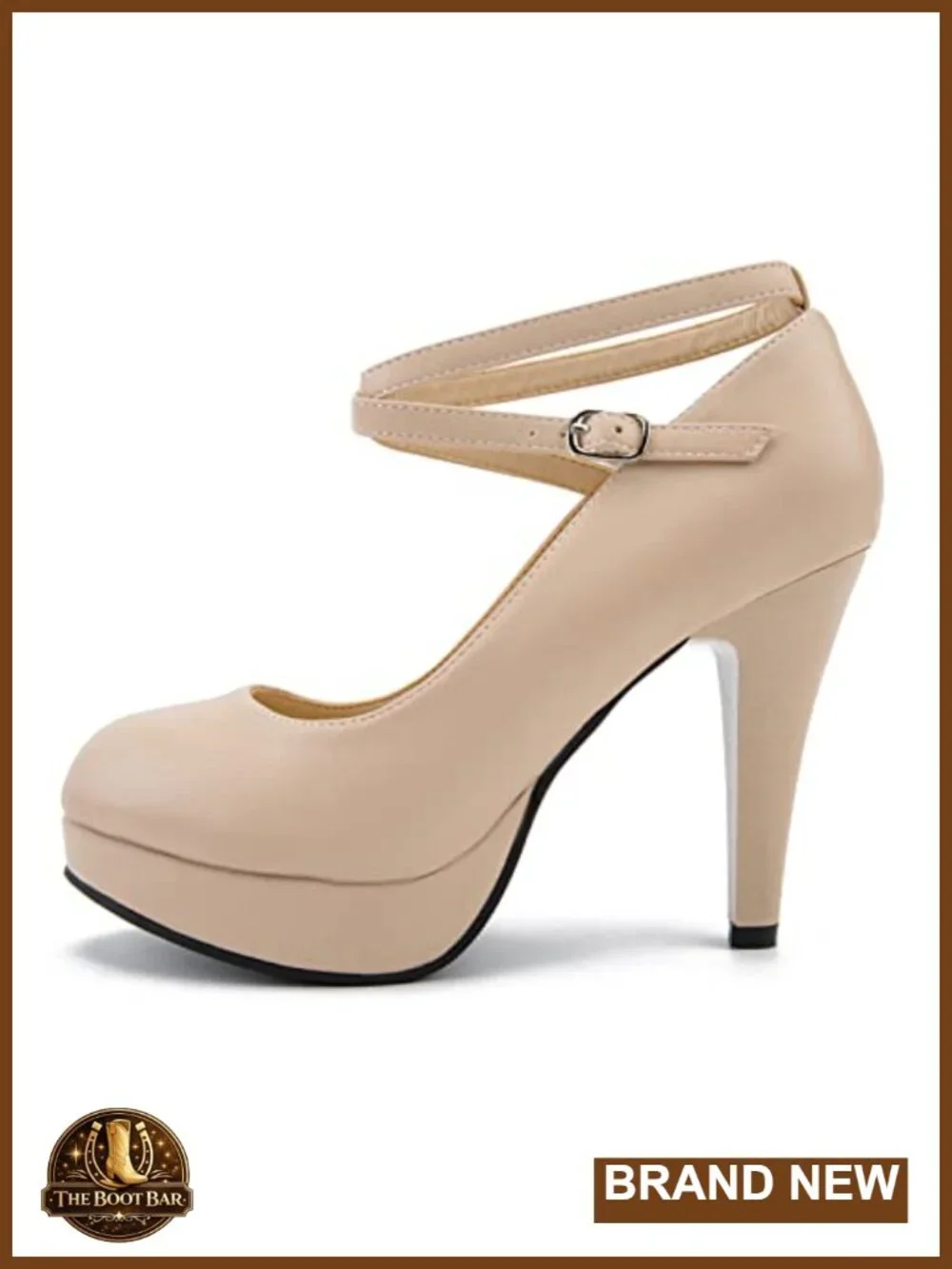 Women's Platform Pumps, Ankle Strap High Heels, Closed Toe, Party Wedding Shoes